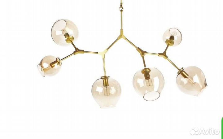 Люстра современная цвет матовое золото б.у