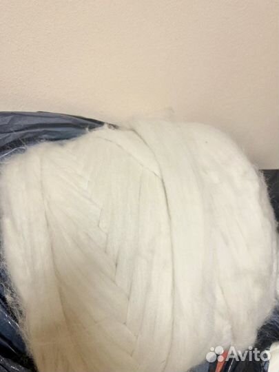 Пряжа меринос зефир, пастила, для пледов