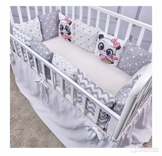 Бортики-подушечки в детскую кроватку