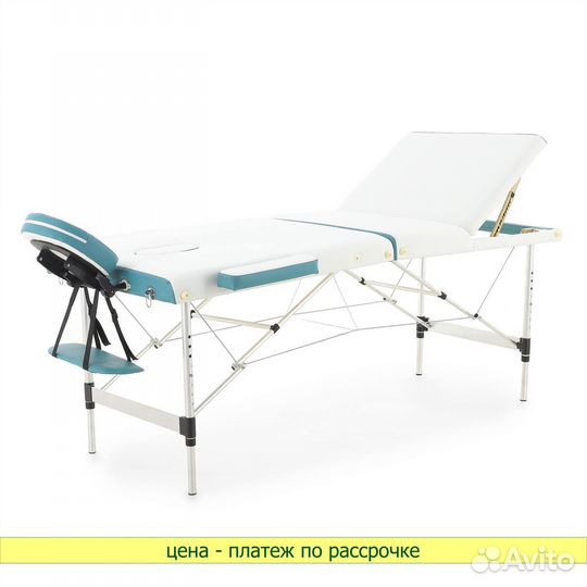 Стол массажный jfal01A NEW 2020 бело-бирюзовый