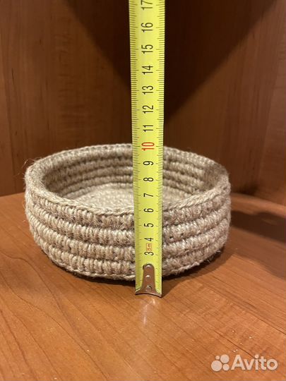 Кашпо из джута ручной работы