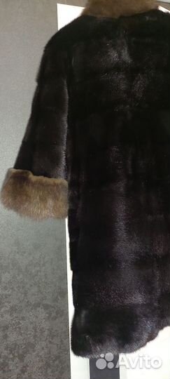Шуба норковая с соболем 40 размер