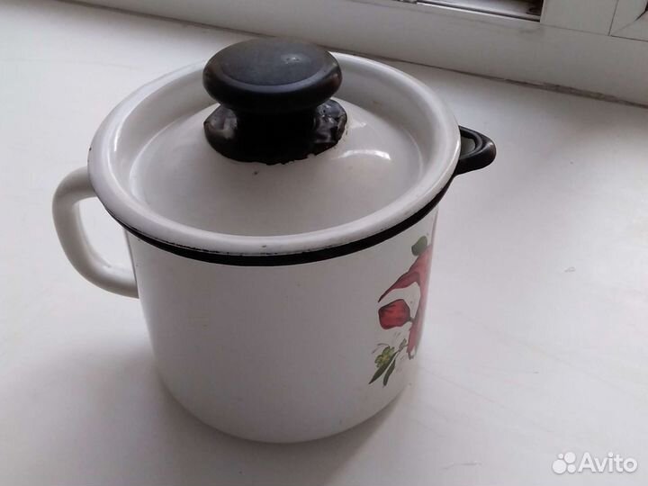 Кофейник, молочник эмалированный