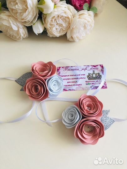 Ободки браслеты повязки с цветами