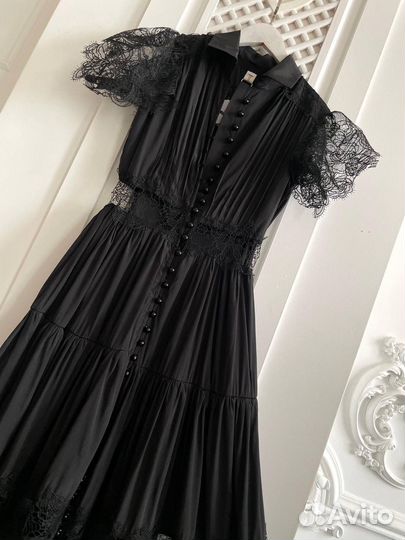 Длинные платья Zimmermann черное белое