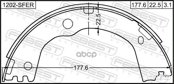 Колодки тормозные (барабанные) зад прав/лев