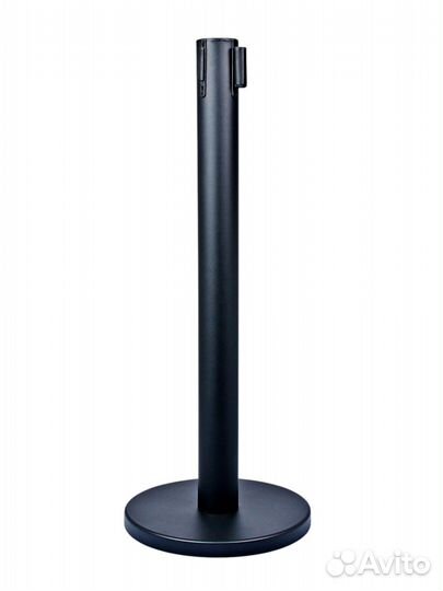 Стойка мобильная черная с вытяжной красной лентой