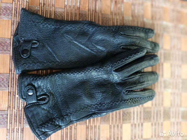 Перчатки женские кожаные размер 7