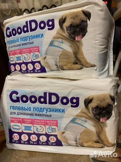 Памперсы для собак S гелевые 16 шт good DOG