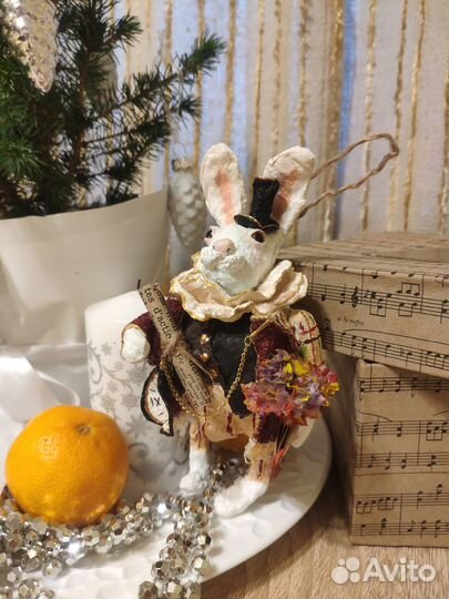 Авторская ватная ёлочная игрушка. Символ года