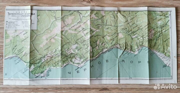 Карта Черноморского побережья до 1917 г