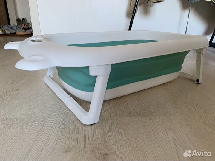 Складная ванночка для купания с термометром