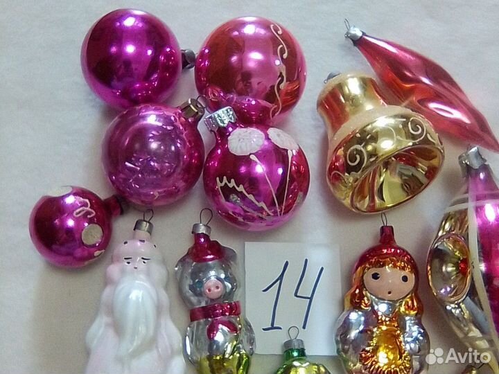 Ёлочные игрушки СССР стеклянные