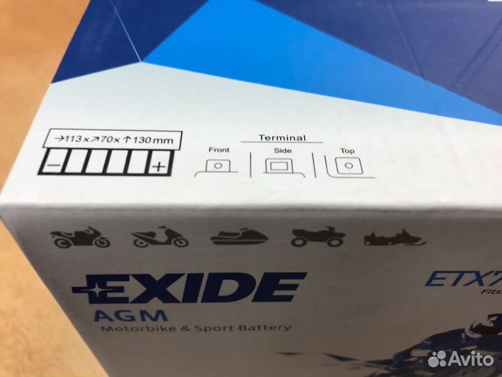 Аккумулятор мото Exide 6 а/ч AGM