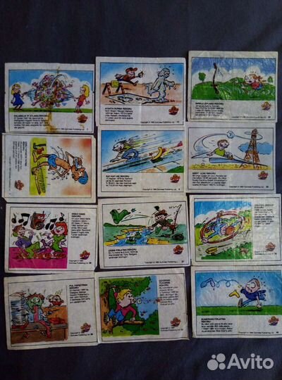 Вкладыши от жвачки Lazer, Guinness, животные