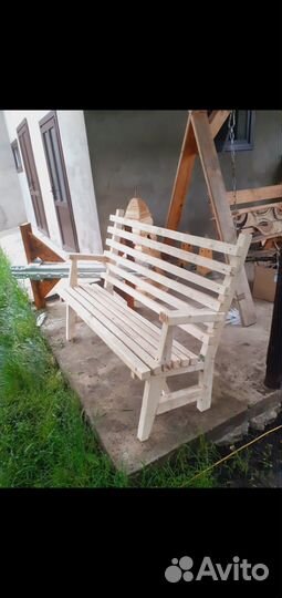 Скамейка садовая деревянная новая