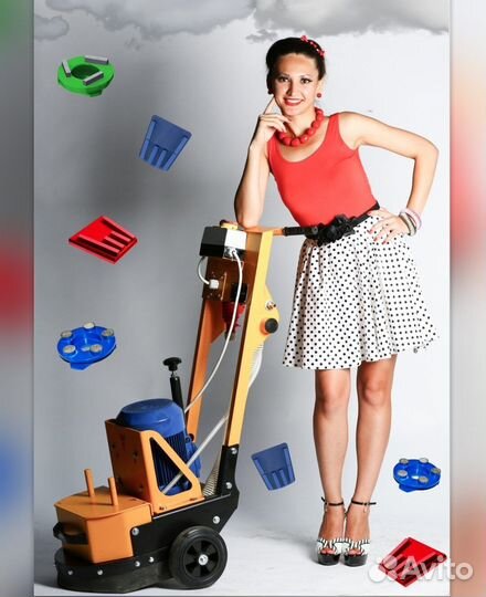 Мозаичная машина Gm на 4кВт для бетона