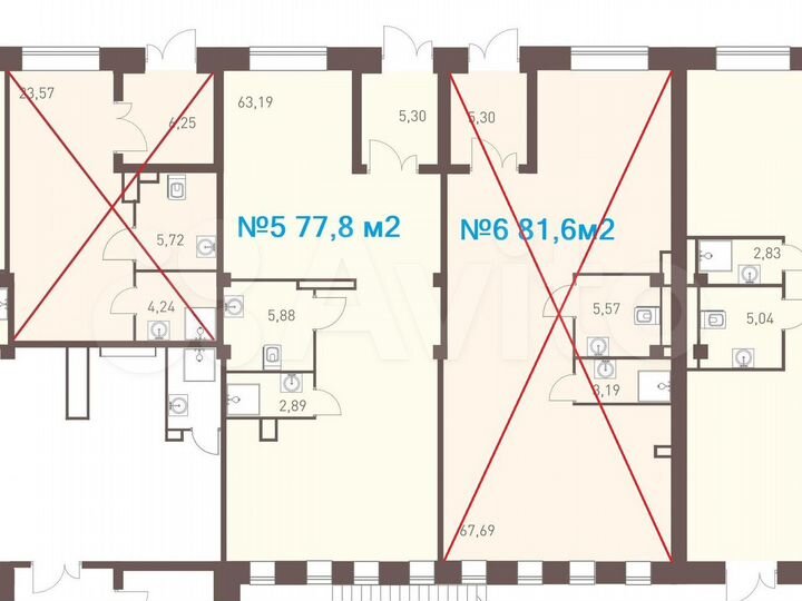 Сдам торговое помещение, 77.8 м²