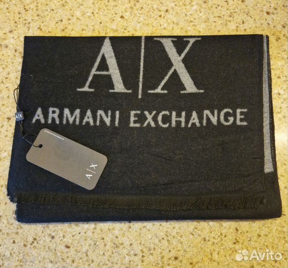 Шарф Armani, хлопок + шерсть+нейлон