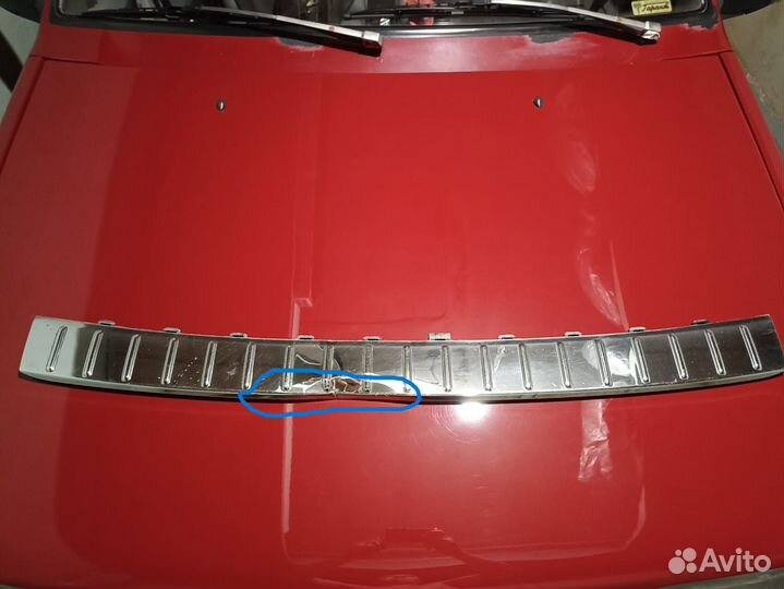 Накладка на задний бампер touareg