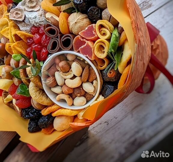 Съедобные букеты / Съедобный букет из сухофруктов