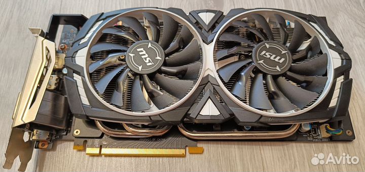 Видеокарта MSI GTX 1070 armor 8G OC