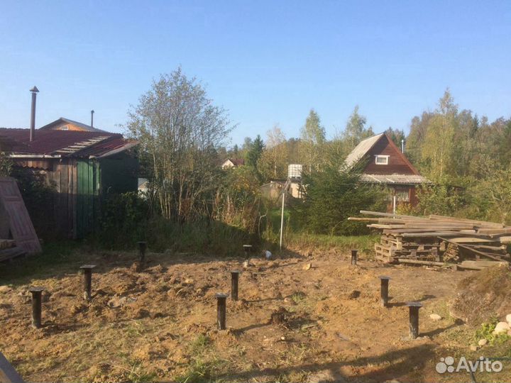 Винтовой фундамент с установкой