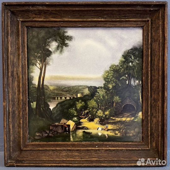 Парные картины на фарфоре середины XX века, Gien