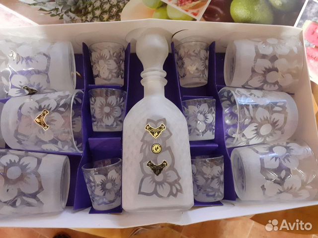 Сервиз Гусь Хрустальный новый