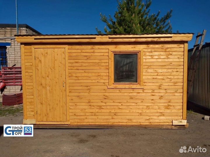 Деревянная бытовка 4,3х2,3 м