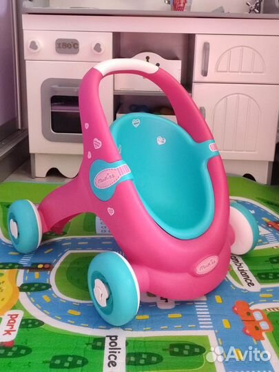 Ходунки каталка детские Smoby, коляска для кукол