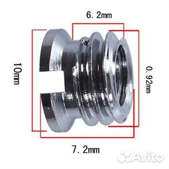 Адаптер переходник с 1/4 на 3/8 на штатив голову