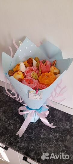 Букет из зефирных цветов