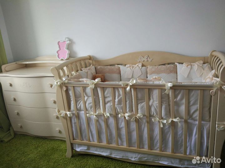 Детская кроватка трансформер дерево