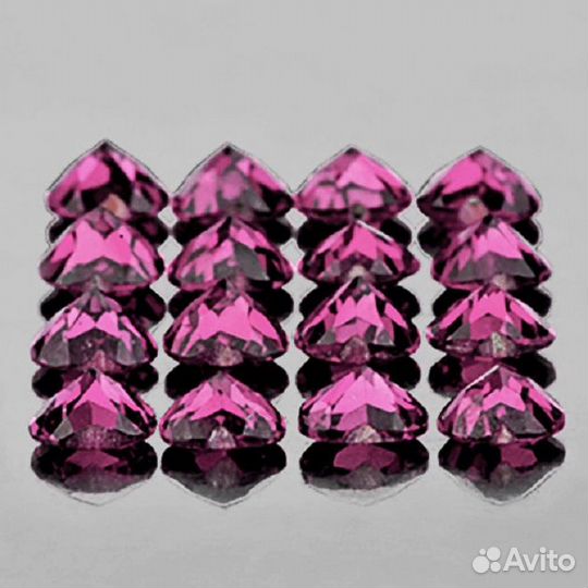 Гранат натуральный 2,06Ct 3,0мм 16шт VVS сердце