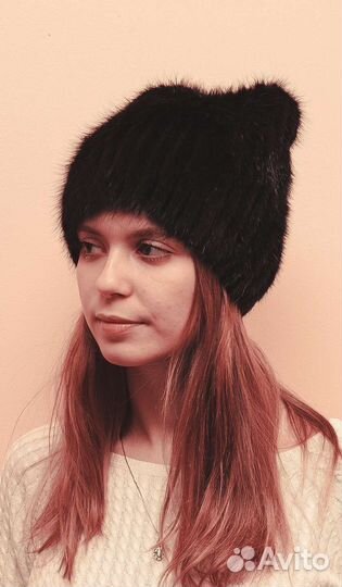 Шапка меховая с ушками