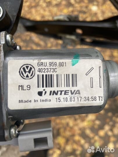 Стеклоподъемник volkswagen polo 5 рест