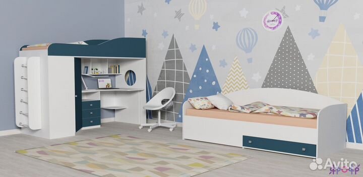 Кровать-чердак Кадет. Новая. Любые цвета