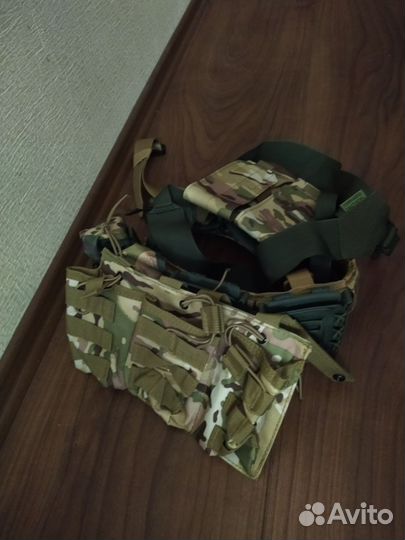 Тактический пояс мультикам с подсумками для ак