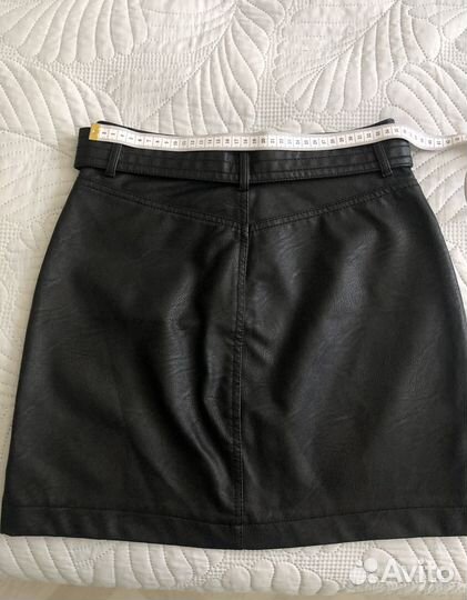 Новая кожаная мини юбка 42 44