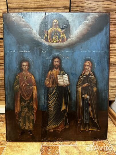 Икона большая храмовая Пантелеймон