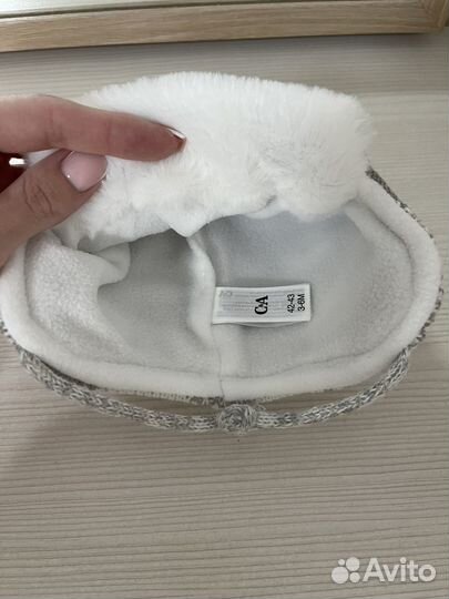 Шапка детская, теплая C&A, р.42-43 (3-6мес.)