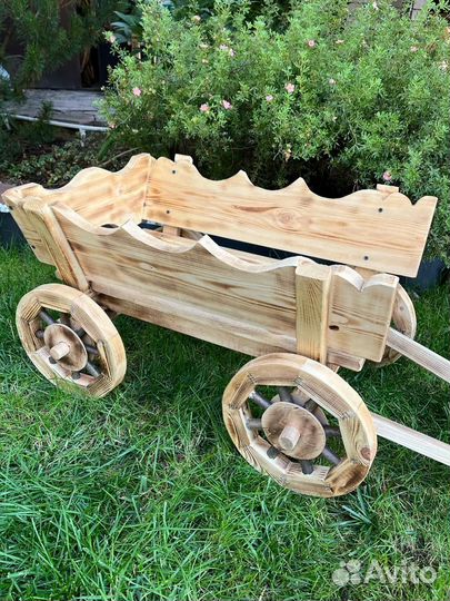Тележка деревянная