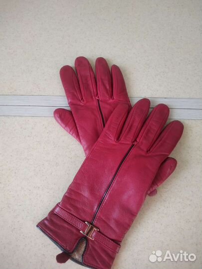 Перчатки кожаные женские