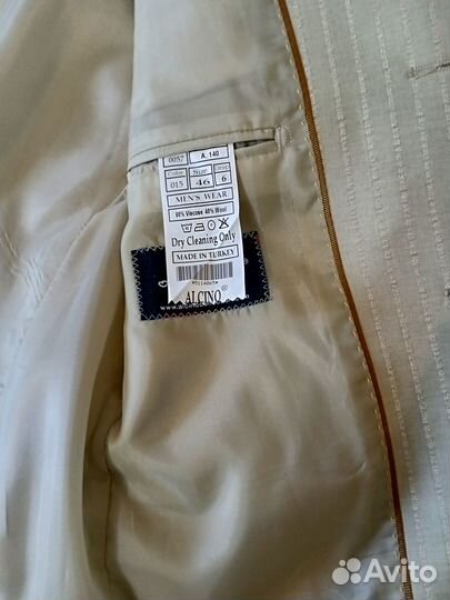 Костюм мужской классический светлый летний Турция