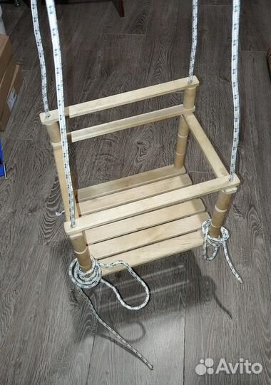 Качели детские подвесные деревянные