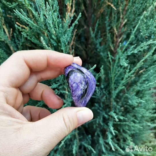 Чароит, кабошон, галтовка