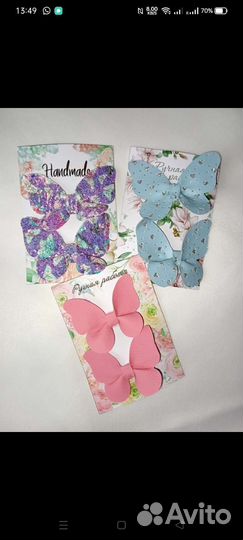 Бантики,резинки, заколки ручной работы