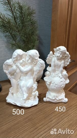 Статуэтки, ангелы, семья, сова