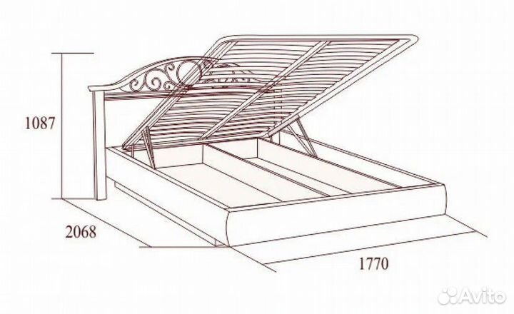 Кровать Миасс мебель